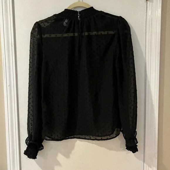 H&M Divided Sheer Black Women’s Blouse Size 0 Witchy - Picture 7 of 8